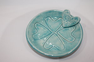 Clay at Home. Heart Embellished Dish at Home